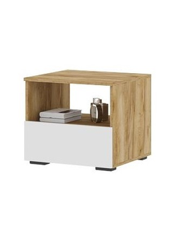 Хелен ТБ 01 тумба прикроватная Дуб Крафт золотой/Белый шагрень