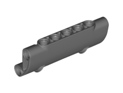 Technic, Panel Curved 7 x 3 with 2 Pin Holes through Panel Surface, Dark Bluish Gray (24119 / 6194722)