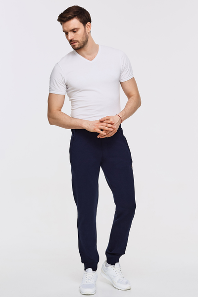 Черные спортивные брюки с манжетами