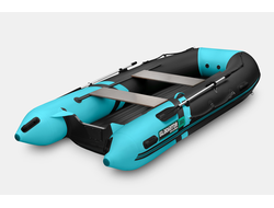 Моторная лодка GLADIATOR E380S черно-бирюзовый