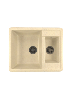 Мойка из искусственного мрамора MIXLINE ML-GM21 двухчашевая 485*600*190мм