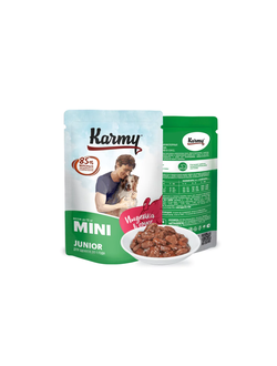 Karmy (Карми) Junior влажный корм (пауч) для щенков мелких пород, индейка 80 г