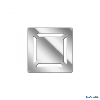 Трап водосток ZENTRUM Norma 150х150 Вертикальный выпуск (Хром)