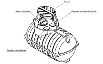 Подземная емкость для топлива 2000 литров