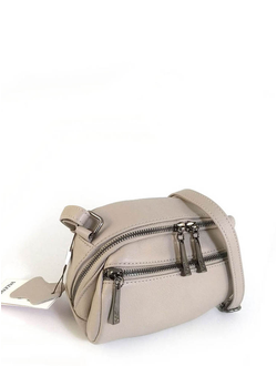 (АРТИКУЛ: 10144/2/1) СУМКА ЖЕНСКАЯ МАЛЕНЬКАЯ, НАТУРАЛЬНАЯ КОЖА, СВЕТЛО-БЕЖЕВО-СЕРАЯ, ДВА ОТДЕЛЕНИЯ, С РЕМЕШКОМ ЧЕРЕЗ ПЛЕЧО