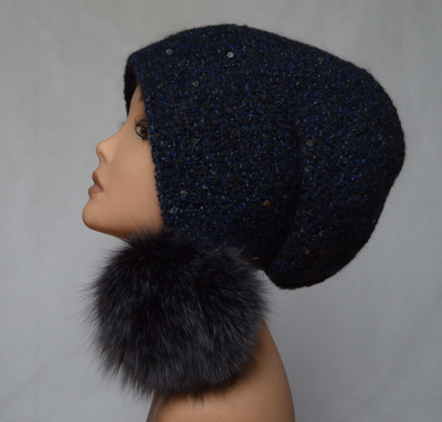 Vizio итальянская шапка с помпонами зима 2020 фото