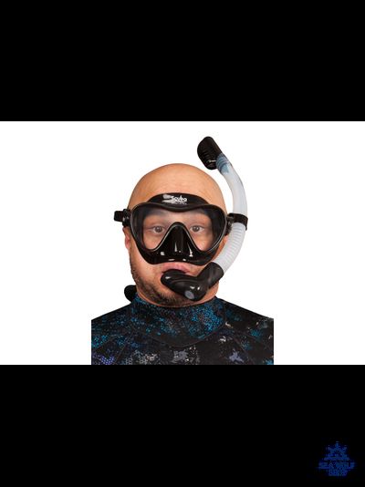 Маска для дайвинга с трубкой Scuba Brothers Flipper Black, комплект