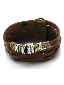 Стильный кожаный браслет "Traveler №2"