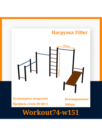 Спортивная площадка Workout W151