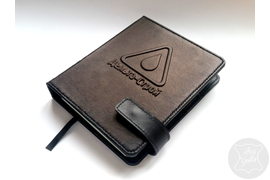 кожаный органайзер с тиснением на обложке, именной ежедневник, ежедневник на заказ