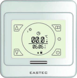 Терморегулятор EASTEC E 91.716 (3.5 кВт) электронный - сенсорный, программируемый , встраиваемый, два датчика температуры - встроенный и выносной.