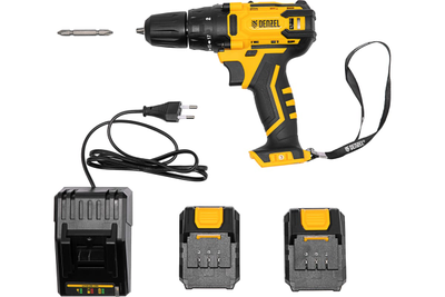 Дрель-шуруповерт аккумуляторная CDL-12-02BM, Li-Ion, 12 В, 2 акк. Denzel [56680]