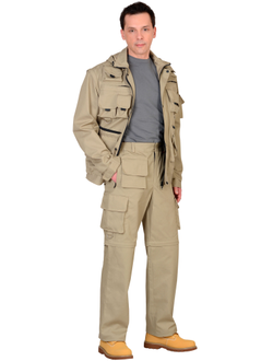 Костюм -Тигр" куртка, брюки (тк. Rodos 245) Песочный