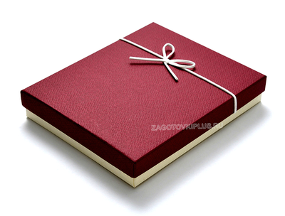 Премиум подарочная коробочка для наборов "Винный красный"