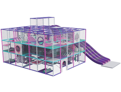 Детский игровой лабиринт 8,2х6,4х4,35м.