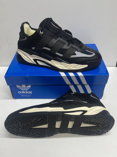 Adidas Niteball Black and Beige с мехом