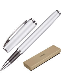 Ручка гелевая Attache Selection Elegance,серебристый корпус, синие чернила, с футляром