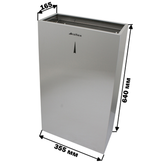 GBW-35M Ksitex Урна для мусора 35 литров подвесная без крышки из нержавеющей стали корпус матовый