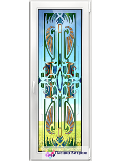 Витражная пленка, витражная пленка самоклеющаяся, пленочный витраж с классическим рисунком