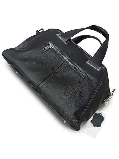 (АРТИКУЛ: 9824/82) СУМКА ЖЕНСКАЯ, БОЛЬШАЯ, НАТУРАЛЬНАЯ КОЖА, ЧЕРНАЯ, С ПЛЕЧЕВЫМ РЕМНЕМ