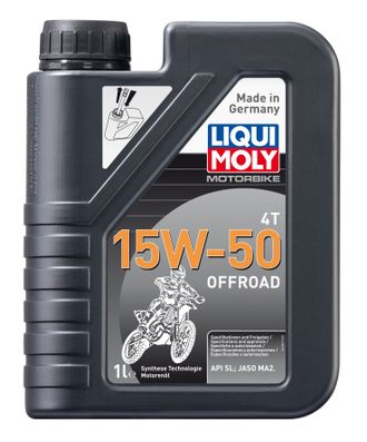 Масло моторное Liqui Moly Motorbike 4T 15W-50 Offroad (HC-синтетическое) - 1 Л (3057)