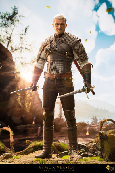 Геральт из Ривии (Ведьмак, The Witcher) - Коллекционная ФИГУРКА 1/6 scale The White Wolf - Armored Version (mttoys006) - Master Team
