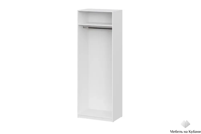 ШК 5 800 шкаф двустворчатый распашной с антресолью Белый текстурный