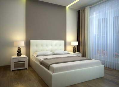 Кровать односпальная, двуспальная, MyCloud Манго с подъемным механизмом, бельевым ящиком, мягкое изголовье, квадратная стежка