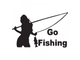 Наклейка на АВТО  "Go Fishing"
