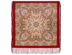 Павловопосадский платок Огонёк в ладонях 1937-5