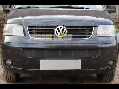 Защита радиатора Volkswagen T5 (Multivan,Caravelle) 2003-2009 black