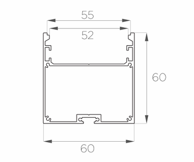 Алюминиевый профиль 4L-6060-S ANOD