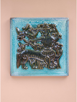 Изразцовая плитка "Славянские тени" // 16,5*16,5