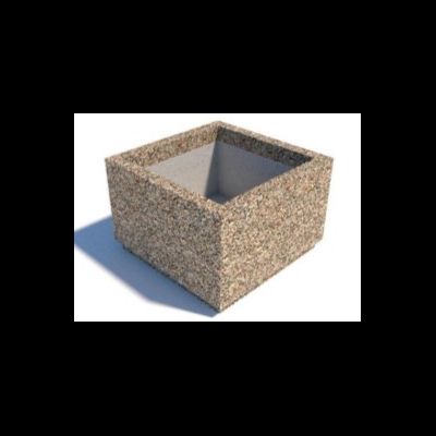 Уличное кашпо для цветов из архитектурного бетона №13 (коричневый)