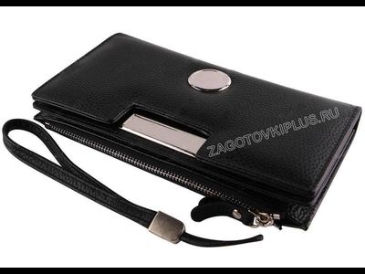 Мужской клатч из черной кожи