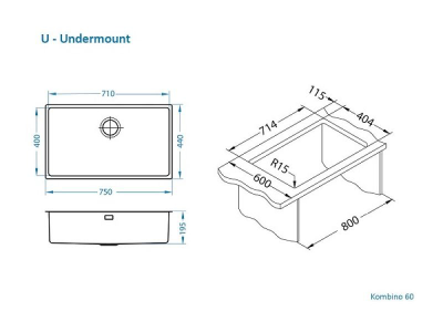 Мойка Alveus KOMBINO 60