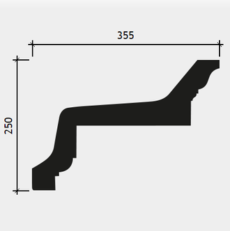 Карниз 4.01.101 сборный - 250*355*2000мм