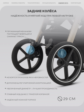 Коляска прогулочная Rant Caspia Soft Sandy beige