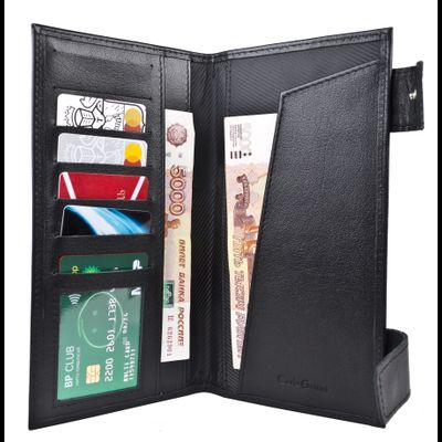 Кожаный холдер / клатч Arre black (арт. 5063-01)