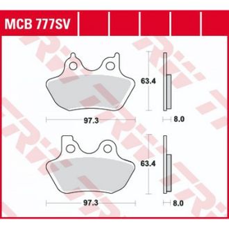 Тормозные колодки передние TRW MCB777SV для Harley-Davidson (Sinter Street SV)