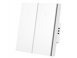 Умный Wi-Fi выключатель ROXIMO двухклавишный, белый SWBTN01-2W