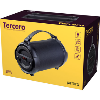 Perfeo Bluetooth-колонка «TERCERO» FM, MP3, microSD, USB, AUX, разъем 6,3мм мощность 18Вт, 3000mAh
