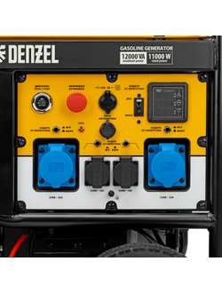 Генератор бензиновый PS-120EA, 12 кВт,230 В, 40л, разъём ATS,эл.старт Denzel