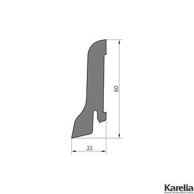 Плинтус напольный Pedross Ясень шпон 60х22х2500 купить в интернет-магазине karelia-floor.ru