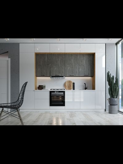 Хелмер  Дуб вотан/Бетон кухня модульная с фасадами из ЛДСП