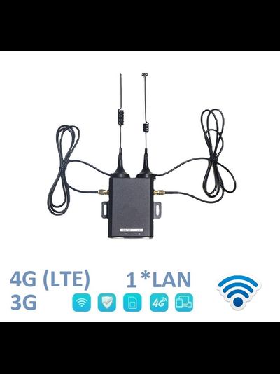 DE/H927EU Уличный 4G/3G роутер для систем видеонаблюдения, металлический корпус WiFi (b/g/n) до 150 Мбит/с (LAN*1)