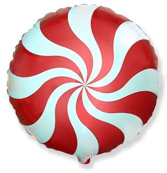 Фолльгированный шар с гелием "Карамелька" красный 45 см