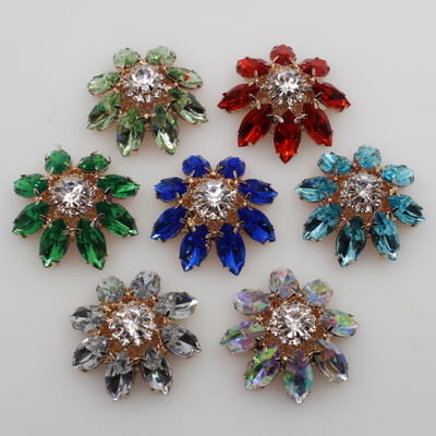 ПУГОВИЦЫ ДЕКОРАТИВНЫЕ СО СТРАЗАМИ Dolce&Gabbana, 31 мм. 50 шт. Р-0073. Цвет: красный