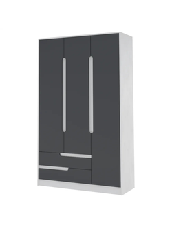 Шкаф 3-ств. Гавана Белый/Графит Серый (ТЭКС)