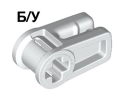 ! Б/У - Technic, Axle and Wire Connector, White (49283 / 6278194) - Б/У